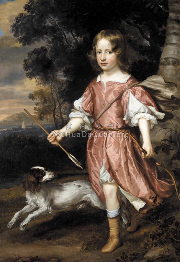 Portrait of the son of a nobleman as Cupid - 约翰内斯·梅滕斯